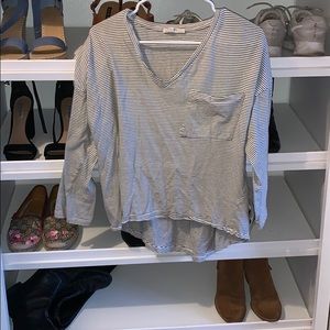 Zara striped long sleeve top